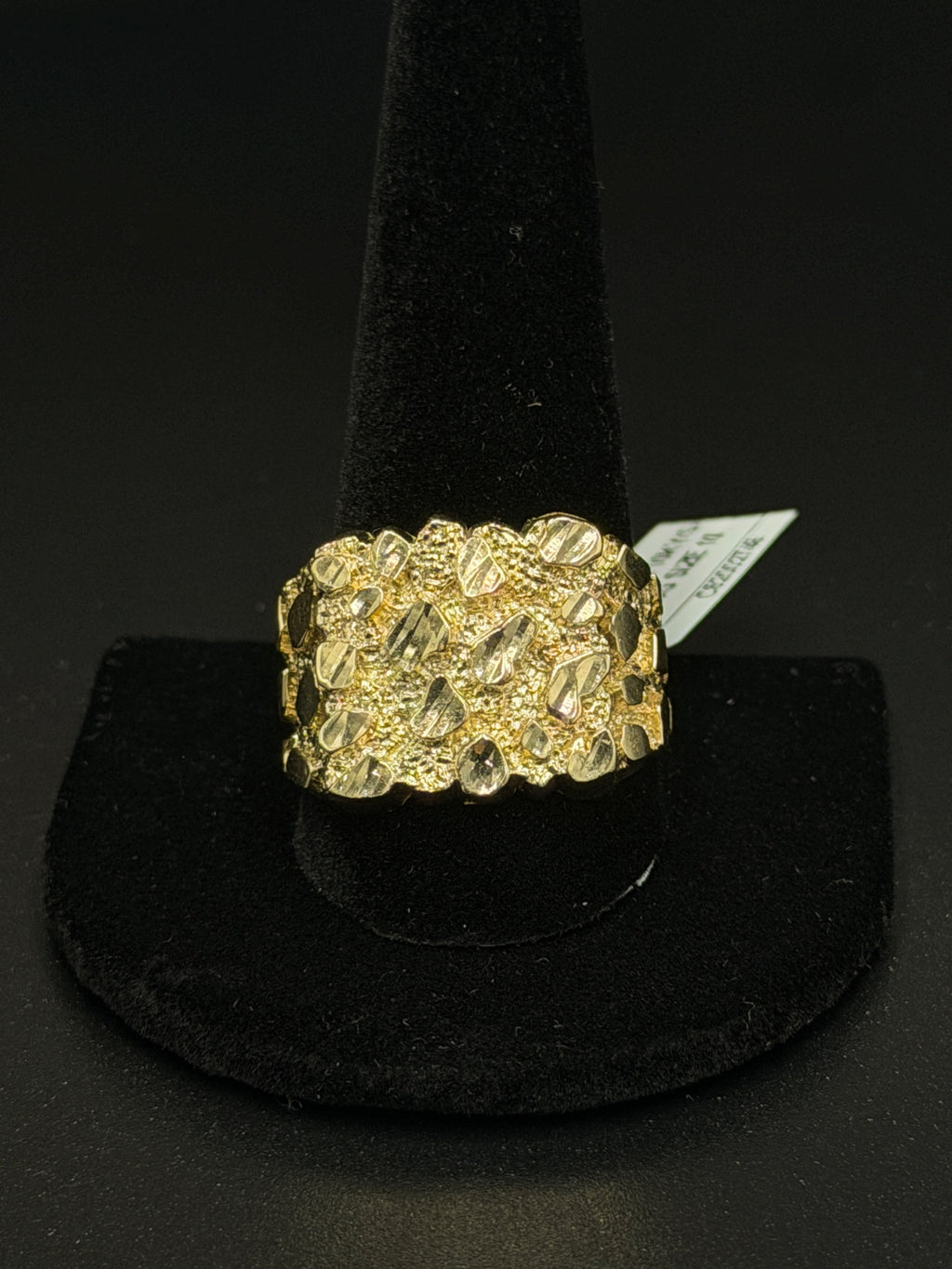 10K Gold Nugget Ring Size 13 4.6g