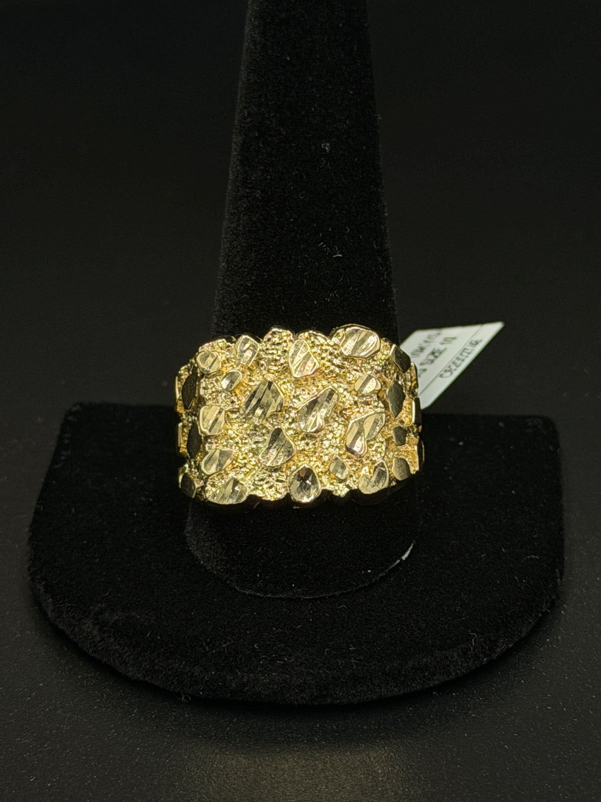 10K Gold Nugget Ring Size 13 4.6g