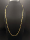 14K Gold Curb Chain 24in Pre-Owned for Sale
