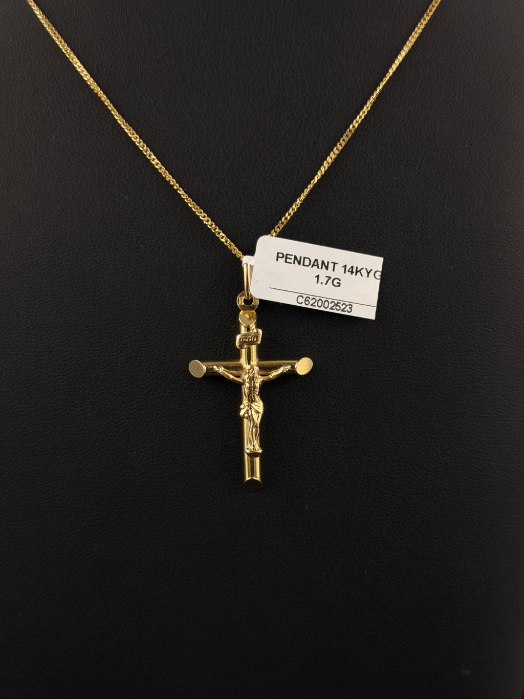 14K Gold Crucifix Pendant 1.7g