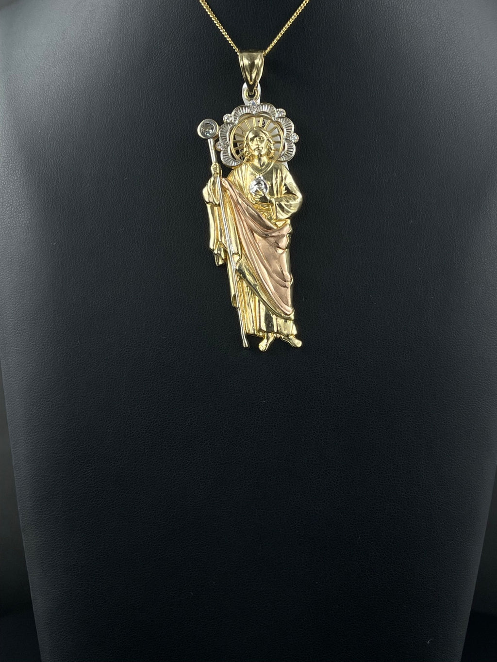 14K Gold Saint Christopher Religious Pendant 12.9g