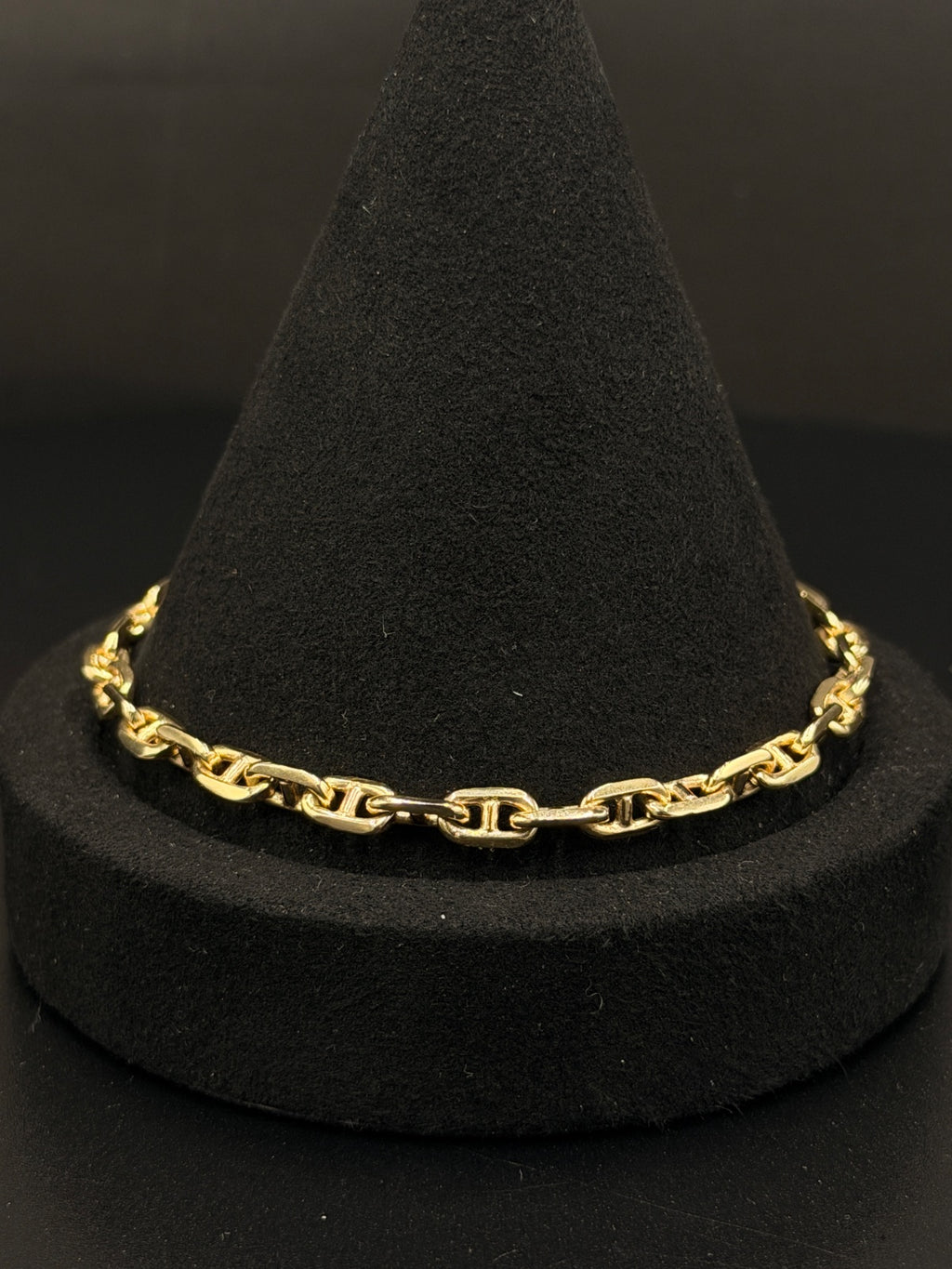 14K Gold Mariner Link Bracelet 8.5 in 4mm