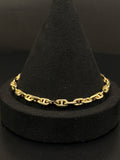 14K Gold Mariner Link Bracelet 8.5 in 4mm