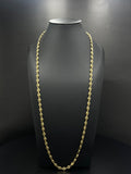 18K Gold Cable Chain Necklace 28" - Pre-Owned