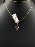 14K Gold Cross Pendant 
9.9mm