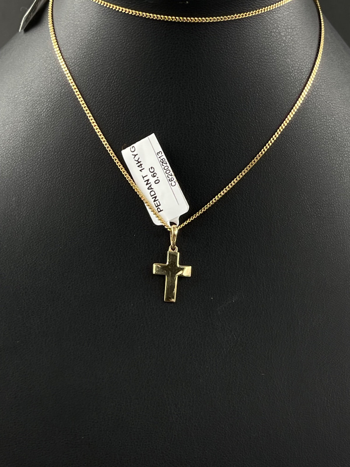 14K Gold Cross Pendant 
9.9mm