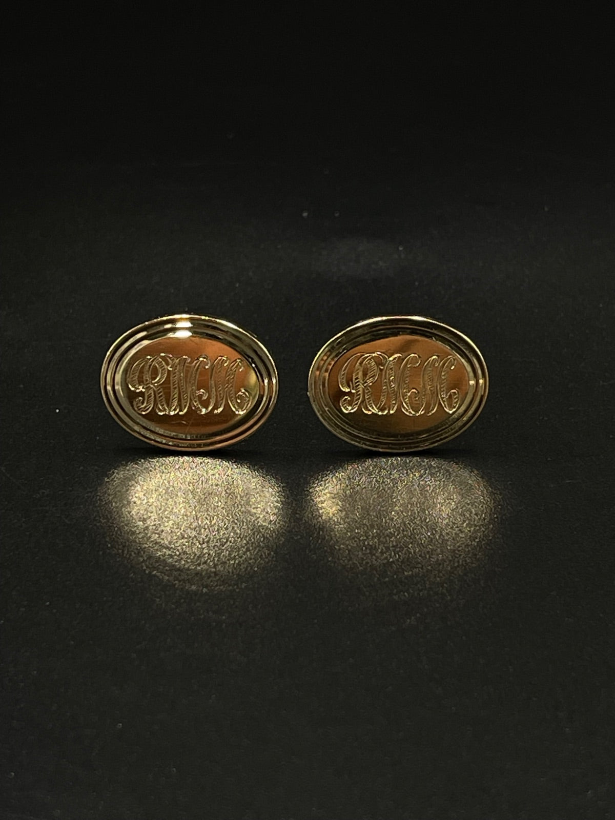 Gold Monogrammed Cufflinks – RJG Initials | DD Pawn Loans