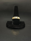 14K Gold Three-Diamond Ring Size 10 7.3g