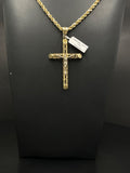 14K Two-Tone Gold Crucifix Pendant 7.6g 17.30mm | DD Pawn Loans