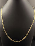 10K Gold Curb Chain Necklace 25 in