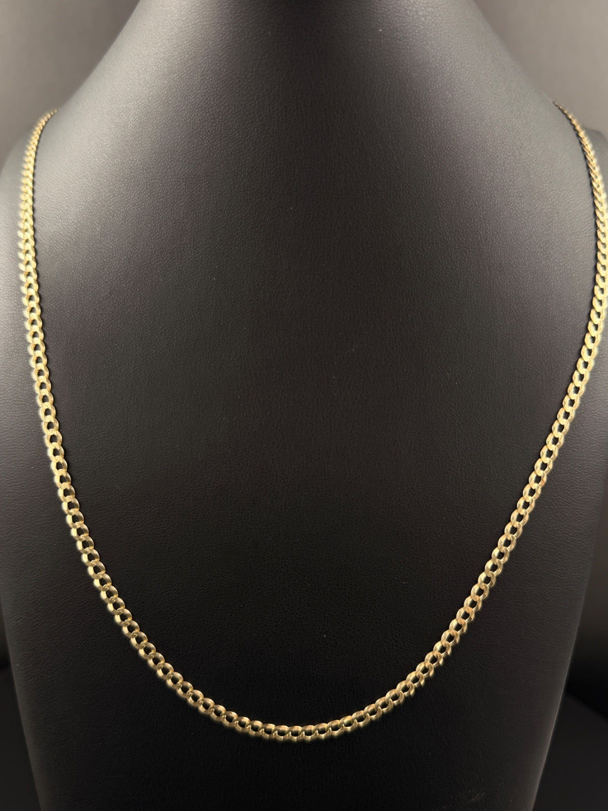 10K Gold Curb Chain Necklace 25 in