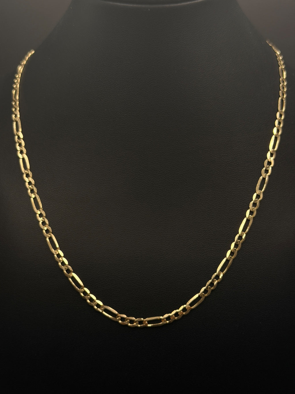 14K Gold Figaro Chain Necklace 18 in