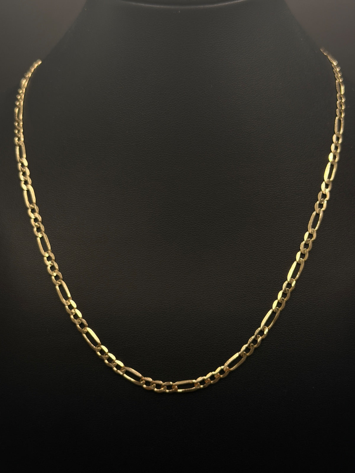 14K Gold Figaro Chain Necklace 18 in
