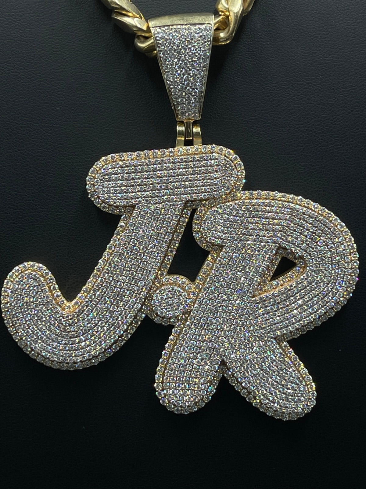 14K Gold Diamond Initial Pendant for Sale Pre-Owned