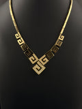 14K Gold Greek Key Diamond Necklace – 31.1g | DD Pawn Loans