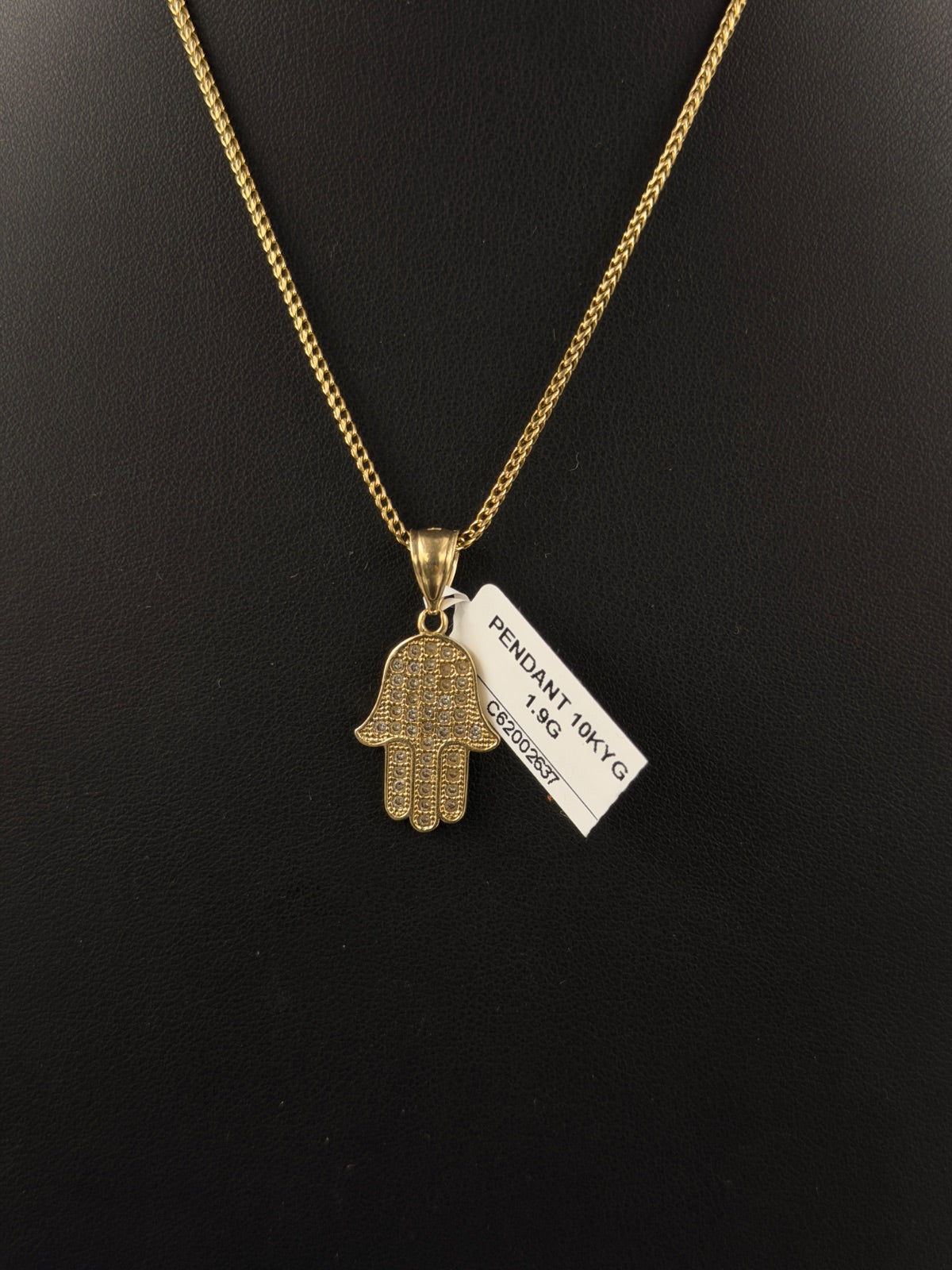 10K Gold Hamsa Hand Pendant for Sale