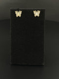 18K Gold Butterfly Earrings 10.87mm