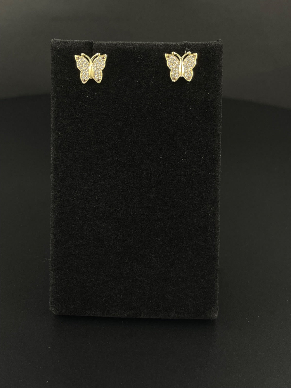 18K Gold Butterfly Earrings 10.87mm
