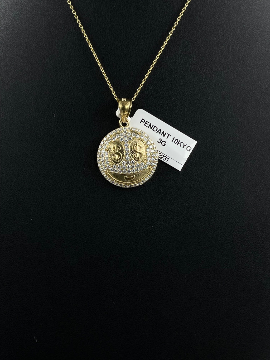 10K Gold Dollar Sign Smiley Pendant – 3g | DD Pawn Loans