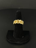10K Cuban Link Ring 
Size: 6
9.8mm