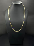 14K Gold Rope Chain 2.75mm 20 in
