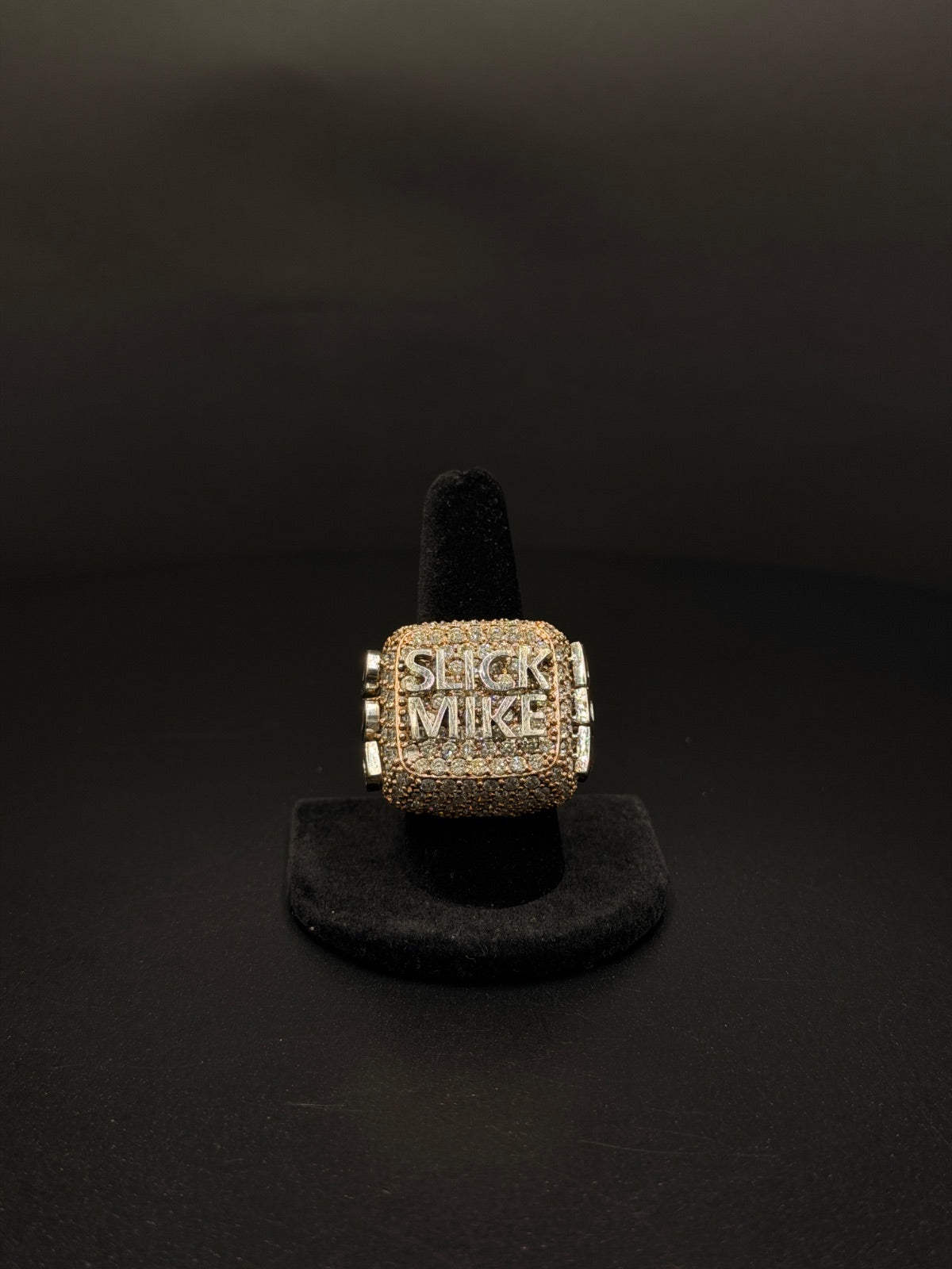 14K Gold Slick Mike Statement Ring Size 10