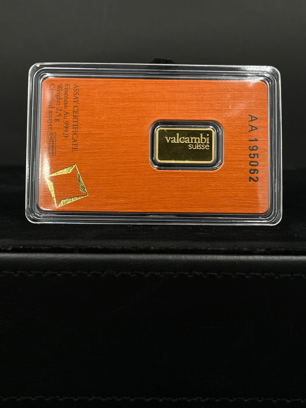 Valcambi Suisse 2.5g Gold Bar 999.9 Fine — Sealed Assay Card | DD Pawn Loans