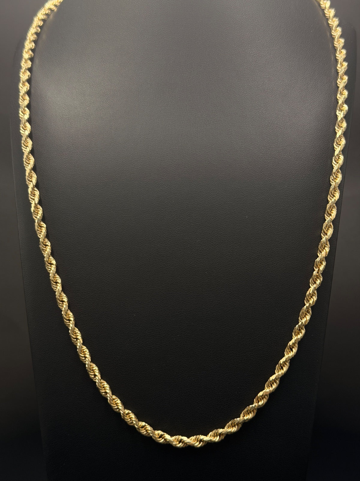 14K Gold Rope Chain Necklace 26 in