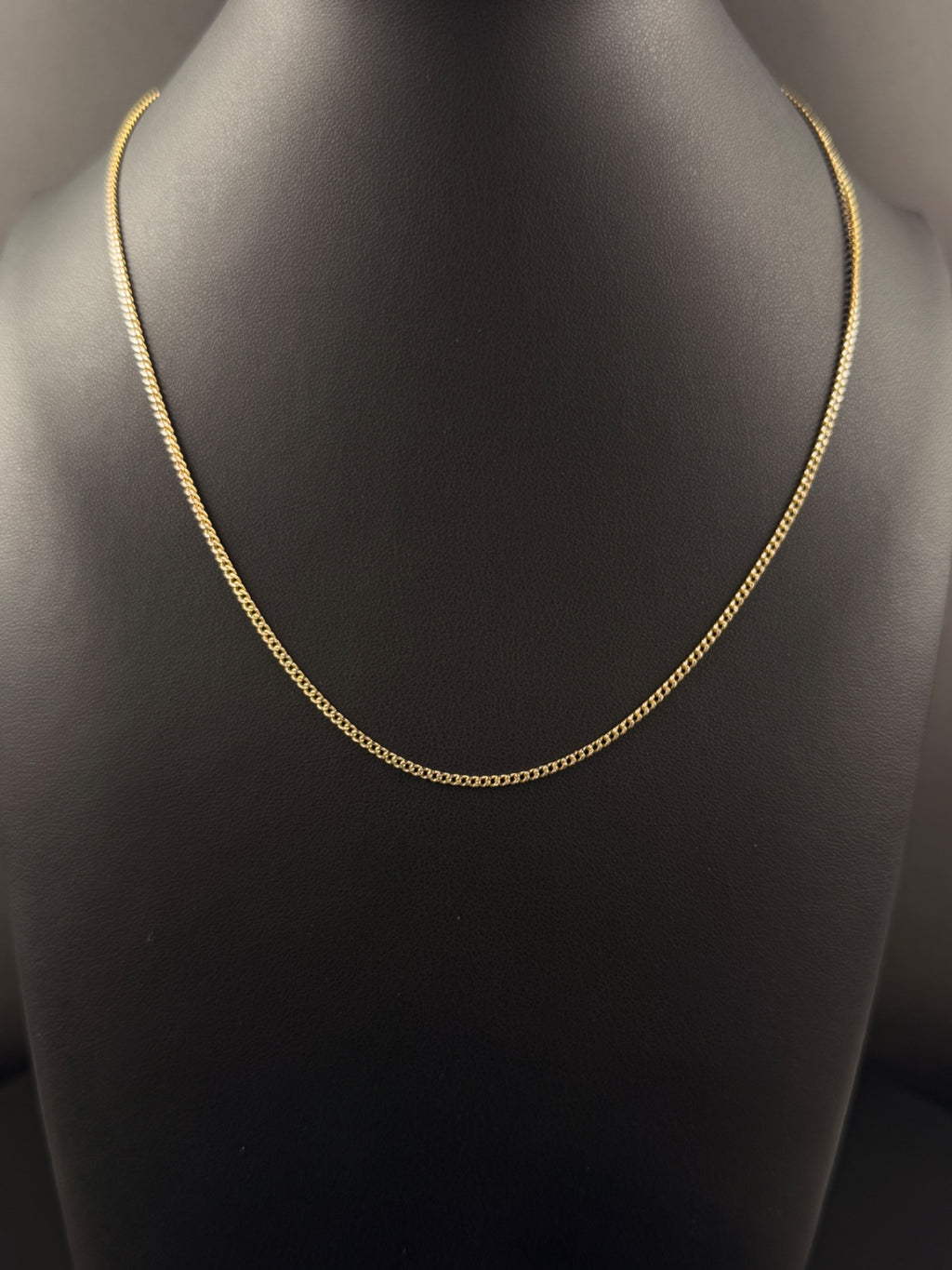 10K Gold Curb Chain Necklace 21 in