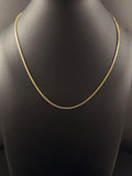 10K Gold Curb Chain Necklace 21 in