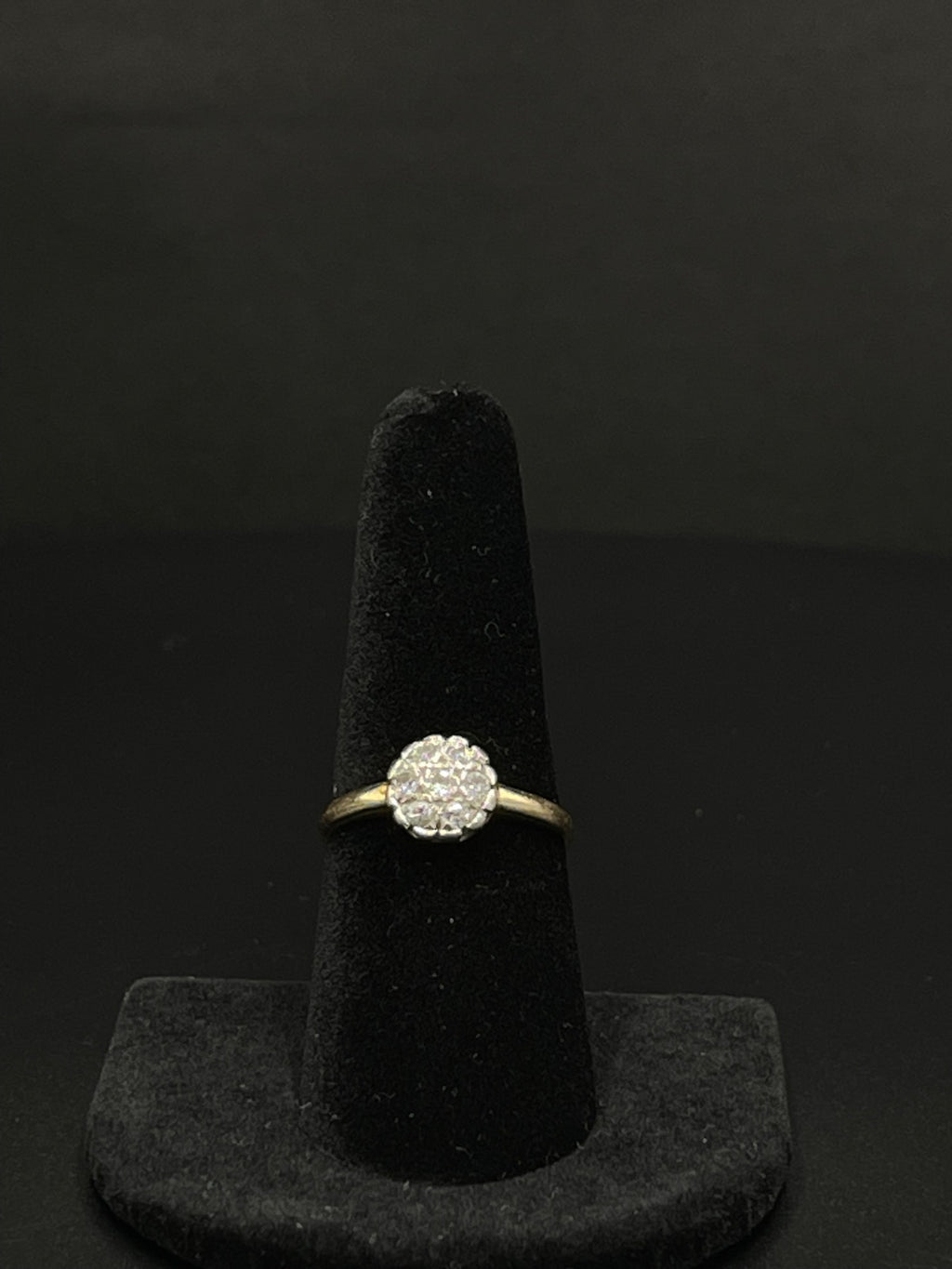 10K Gold Diamond Cluster Ring for Sale