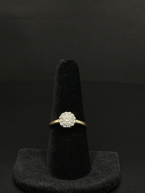 10K Gold Diamond Cluster Ring for Sale