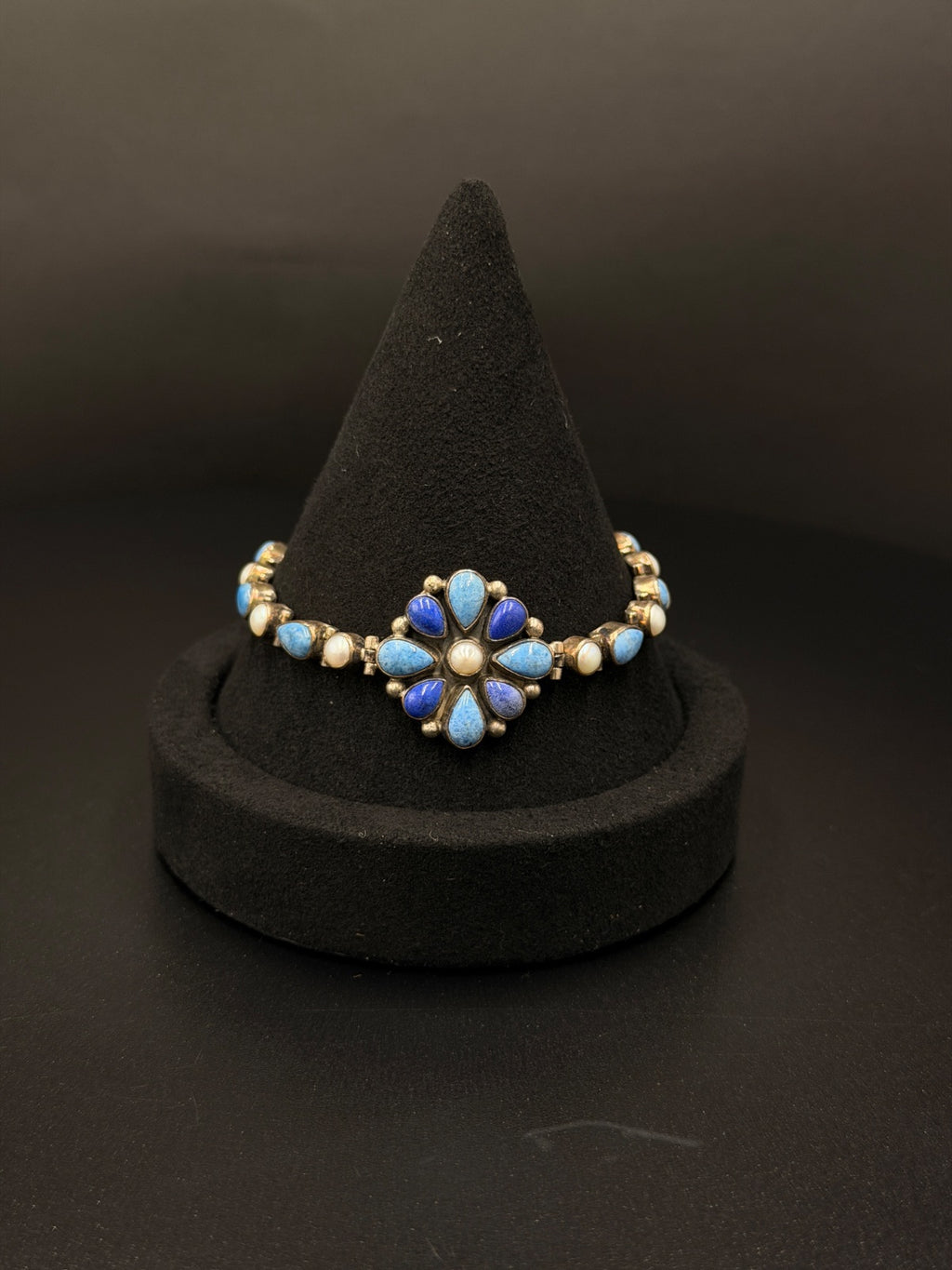 Sterling Silver Southwestern-Style Cluster Bracelet 51.2 Grams — photo 1