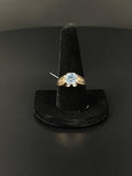 10K Gold Ring with Blue Stone Size 10