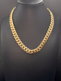 14K Gold Cuban Link Chain 16 in, 128g