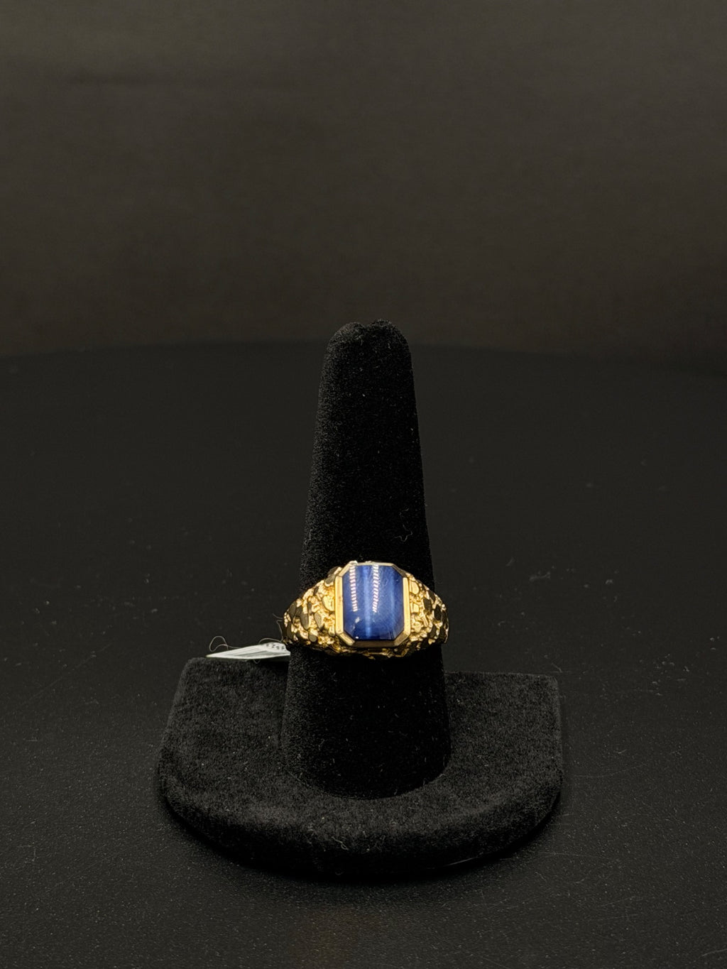 10K Gold Blue Stone Ring – 4.6g, Size 10 | DD Pawn Loans