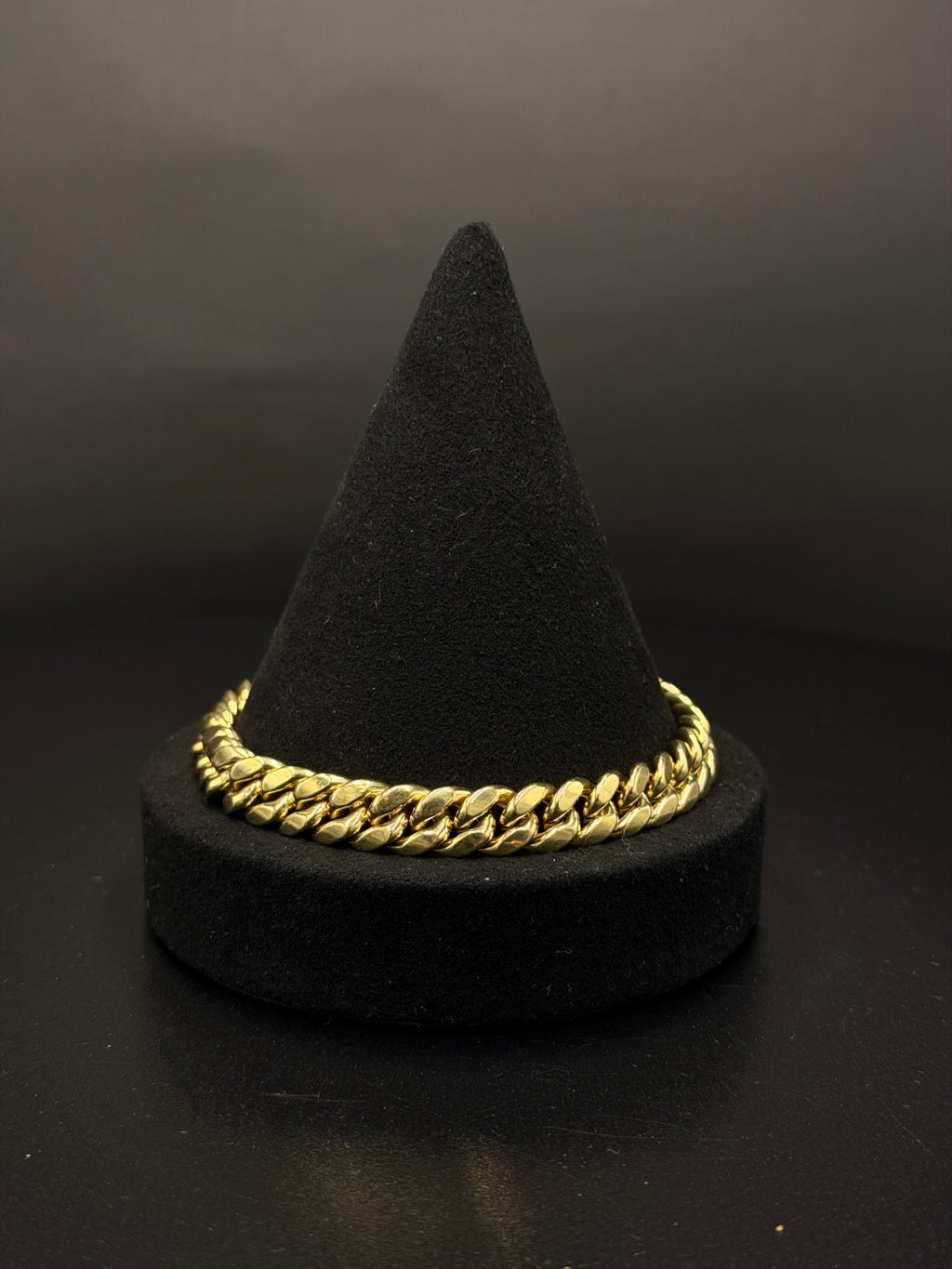 10K Gold Hollow Miami Cuban Link Bracelet 9mm