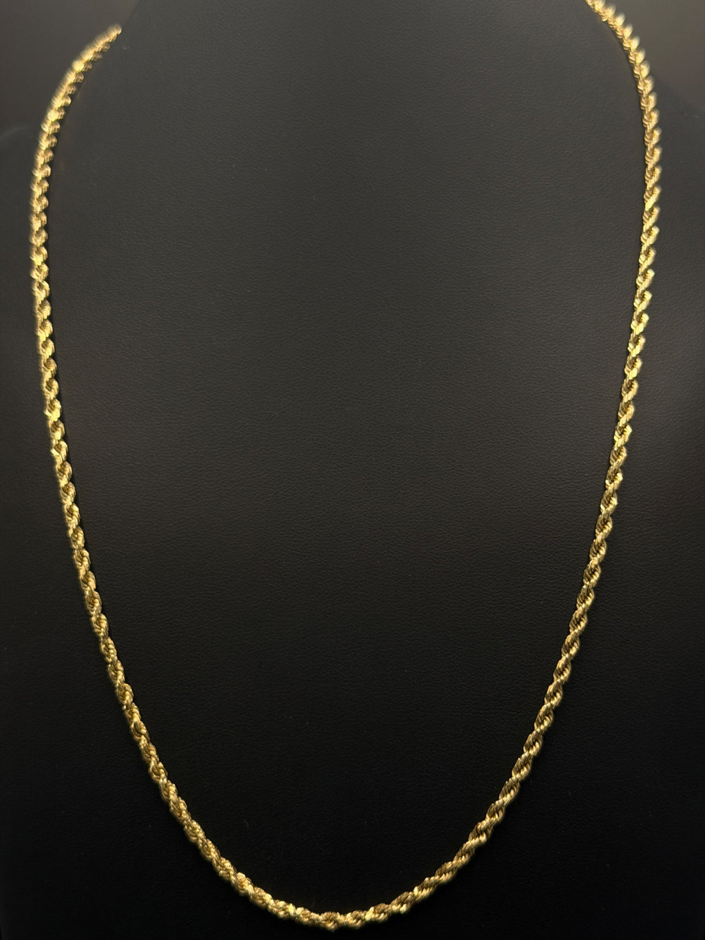 14K Gold Rope Chain 21in - Pre-owned for Sale