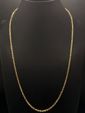 14K Gold Rope Chain 21" Pre-Owned for Sale