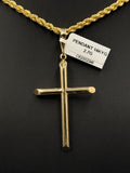 14K Gold Cross Pendant 2.7g