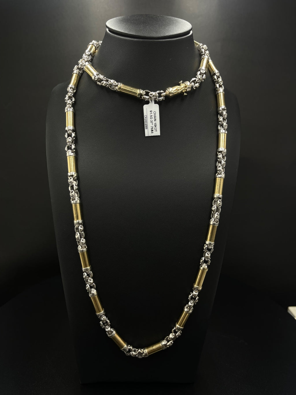 10K Gold Mixed Link Chain 37 In 91.5g | DD Pawn