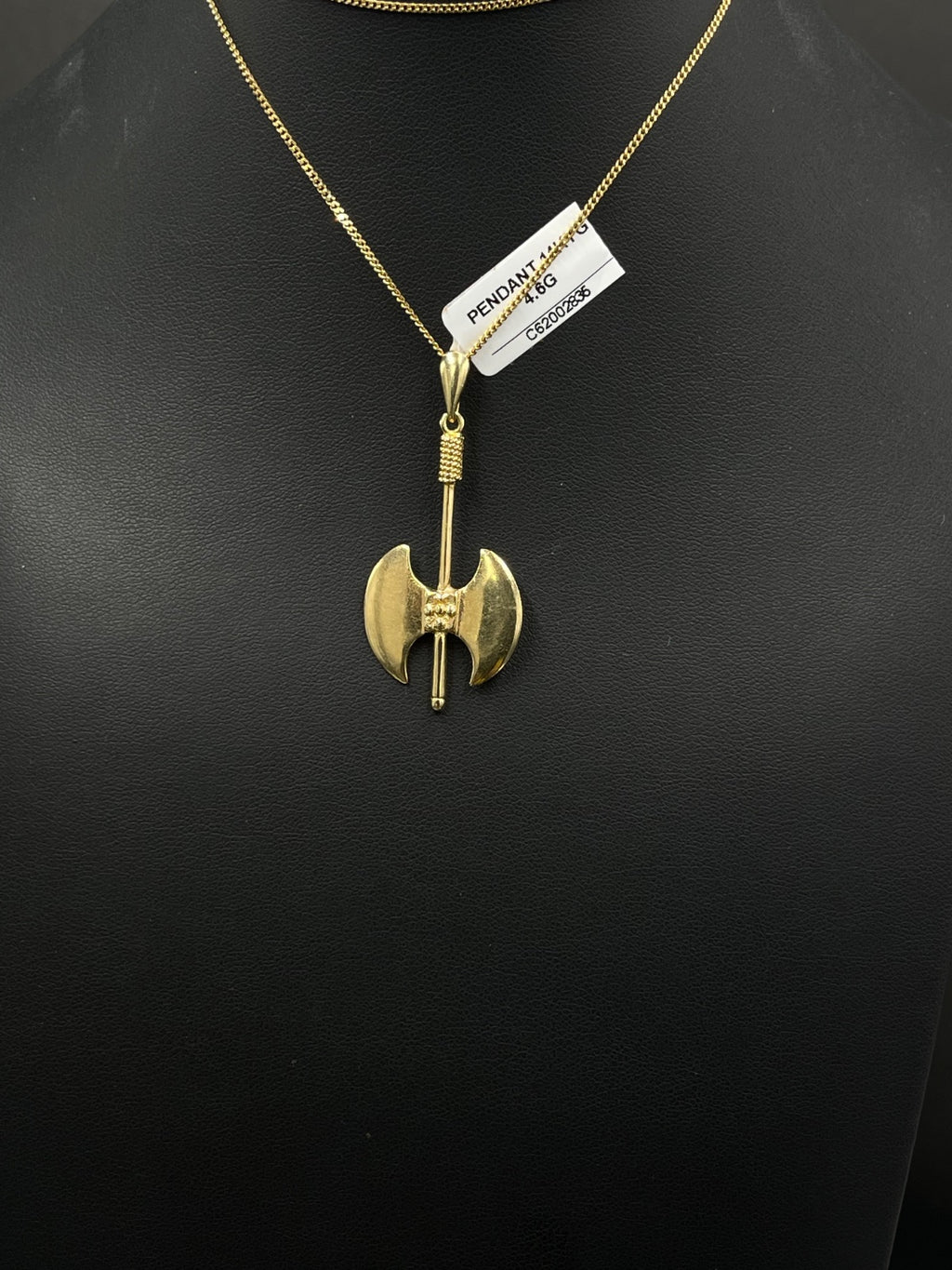 14K Gold Axe Pendant 
20.6mm