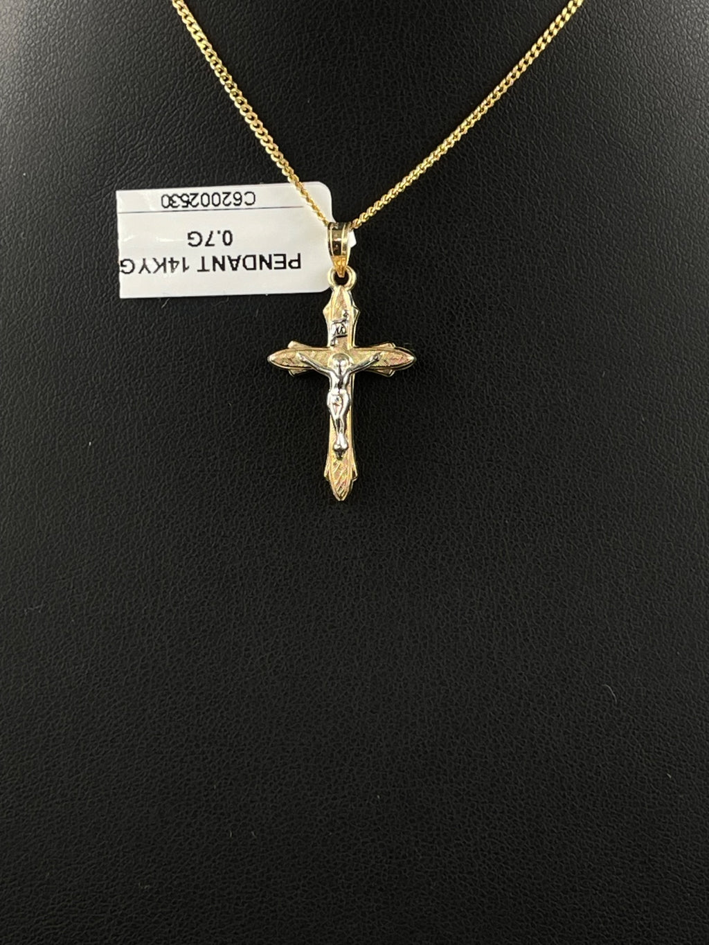 14K Gold Crucifix Pendant 1 inch