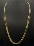 10K Gold Curb Chain Necklace 23 in 7.5mm