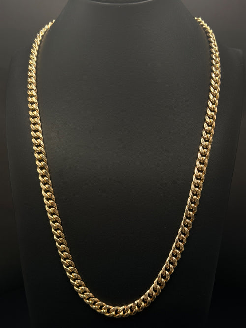 10K Gold Curb Chain Necklace 23in Pre-Owned