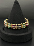 14K Gold Diamond & Gemstone Bracelet 37.5g