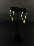 14K Gold V-Shape Hoop Earrings 26.8mm