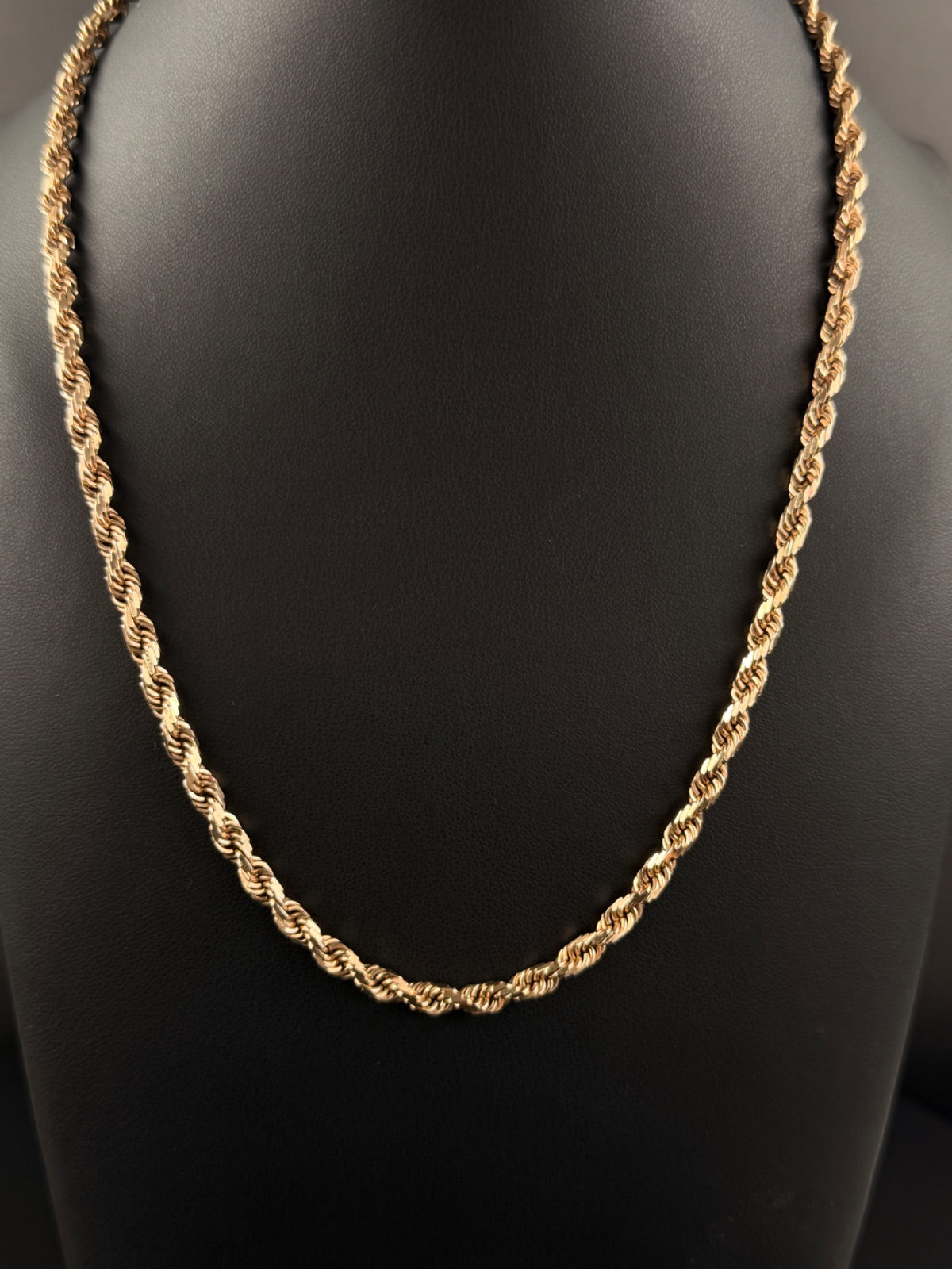 10K Gold Rope Chain Necklace 19 in 4.5mm