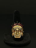 14K Gold Chief Head Ring Size 11 15.9g
