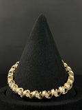 14K Yellow Gold Diamond Link Bracelet 21 Grams 7mm